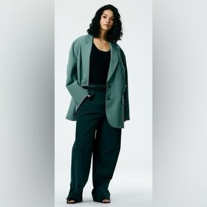 Tropical Wool Liam Blazer - Dark Mint, XS